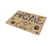 Felpudo Entrada casa Felpudo Hogar de Gatos: Donde Hay Muchos Gatos