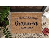 Felpudo Entrada casa Felpudo Impreso: La Mejor Abuela del Mundo Vive aquí