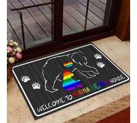 Felpudo Entrada casa Felpudo Interior y Exterior con el Lema Bienvenidos a la casa de Mamá Osa de la Comunidad LGBT.