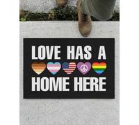Felpudo Entrada casa Felpudo Interior y Exterior «El Amor Tiene un hogar aquí»