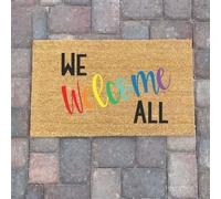 Felpudo Entrada casa Felpudo LGBTQ Arcoíris - Damos la Bienvenida a Todos