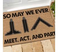 Felpudo Entrada casa Felpudo masónico: Que algún día Nos encontremos. Actuar y participar. Felpudo de Bienvenida.