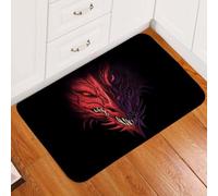 Felpudo Entrada casa Felpudo Negro con dragón demoníaco