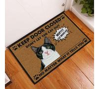 Felpudo Entrada casa Felpudo «No Dejes Salir al Gato» - Regalo de Bienvenida para inauguración de casa
