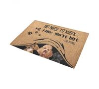 Felpudo Entrada casa Felpudo No Hace Falta Llamar con Forma de caniche