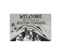 Felpudo Entrada casa Felpudo «No pises a mi Boston Terrier», Regalo para Amantes de los Boston Terrier