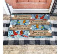 Felpudo Entrada casa Felpudo para Interior y Exterior con diseño de Loro: Haz lo Que te Haga Feliz