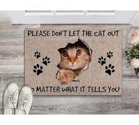 Felpudo Entrada casa Felpudo para Interior y Exterior «No Dejes Salir al Gato»