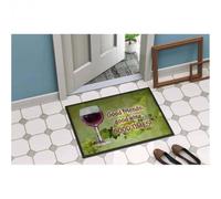 Felpudo Entrada casa Felpudo para Interiores y Exteriores: Buenos Amigos, Buen Vino, Buenos Momentos