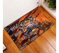 Felpudo Entrada casa Felpudo para Interiores y Exteriores con el Lema Bomberos: Primero en Entrar, último en Salir