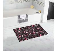 Felpudo Entrada casa Felpudo para Interiores y Exteriores con Mensaje de concientización sobre el cáncer, Esperanza, Paz y Amor