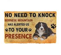 Felpudo Entrada casa Felpudo para Perro de montaña bernés: No Hace Falta Llamar