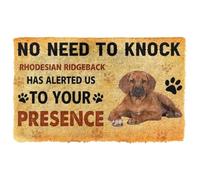 Felpudo Entrada casa Felpudo para Perro Rhodesian Ridgeback: No Hace Falta Llamar