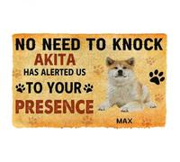Felpudo Entrada casa Felpudo para Perros Akita Personalizado con Nombre. No Hace Falta Llamar.