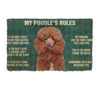 Felpudo Entrada casa Felpudo para Perros con Las Reglas de mi caniche