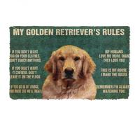 Felpudo Entrada casa Felpudo para Perros con Las Reglas de mi Golden Retriever