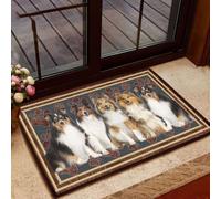 Felpudo Entrada casa Felpudo para Perros de Shetland Sheepdog Friends