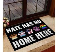Felpudo Entrada casa Felpudo para Perros: El Odio no Tiene Cabida aquí