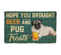 Felpudo Entrada casa Felpudo para Perros: Espero Que hayas traído Cerveza y golosinas para carlinos