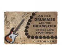 Felpudo Entrada casa Felpudo para Perros, Guitarras Bajas, Guitarras, un Viejo Guitarrista, Felpudo Personalizado