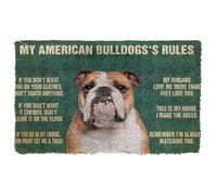 Felpudo Entrada casa Felpudo para Perros: Las Reglas de mi Bulldog Americano