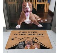 Felpudo Entrada casa Felpudo para Perros Pitbull No Need To Knock