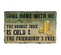 Felpudo Entrada casa Felpudo para Perros: ¡Ven a casa con Zumo de Naranja!