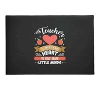Felpudo Entrada casa Felpudo para Profesores: Se Necesita un Gran corazón para Ayudar a Formar Mentes jóvenes