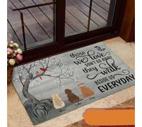 Felpudo Entrada casa Felpudo Personalizado con Base de Goma para Perros: «Los Que Amamos no se Van».