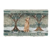 Felpudo Entrada casa Felpudo Personalizado con diseño de Perro Golden Retriever de la película Érase una Vez.