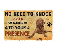 Felpudo Entrada casa Felpudo Personalizado con el Nombre de tu Perro Vizsla: No Hace Falta Llamar