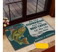 Felpudo Entrada casa Felpudo Personalizado con la Frase La Mejor Captura de su Vida.