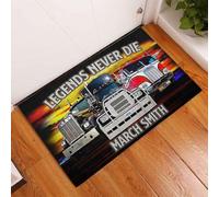 Felpudo Entrada casa Felpudo Personalizado Las Leyendas de los Amantes de los Camiones Nunca Mueren