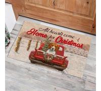 Felpudo Entrada casa Felpudo Personalizado para Perros Todos los Corazones vuelven a casa por Navidad