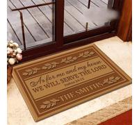 Felpudo Entrada casa Felpudo Personalizado Sirve al Señor para mí y mi casa