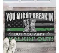 Felpudo Entrada casa Felpudo: Puedes Entrar, Pero no saldrás. Idea de Regalo para Veteranos.