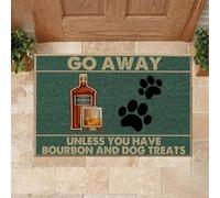Felpudo Entrada casa Felpudo: Vete a Menos Que tengas Bourbon y golosinas para Perros