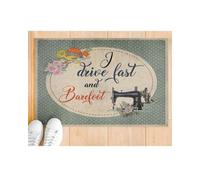 Felpudo Entrada casa Felpudo Vintage de mi Taller de Costura con Flores