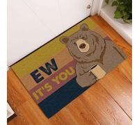 Felpudo Entrada casa Felpudo Vintage Divertido para Interiores y Exteriores con el diseño ¡Qué asco, Eres tú, Oso!