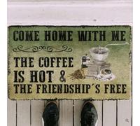 Felpudo Entrada casa Felpudo Vintage Divertido Ven a casa Conmigo (Café) - Regalo de cumpleaños para Amigos y Familiares