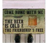 Felpudo Entrada casa Felpudo Vintage Divertido Ven a casa Conmigo (Cerveza) - Regalo de cumpleaños para Amigos y Familiares