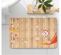 Felpudo Entrada Casa Flor De Grano De Madera Alfombra Salon Lavable Alfombra Entrada Casa Exterior Poliéster Felpudo Exterior Lluvia Suave Alfombras de Habitacion Salon Antideslizante Tapete 40x60cm