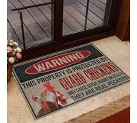 Felpudo Entrada casa Gallinas guardianas, Son Verdaderos picoteadores, Felpudo