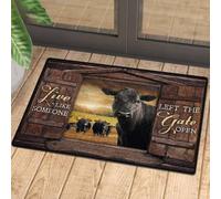 Felpudo Entrada casa Ganado Angus y la Ventana Viven como si Alguien hubiera dejado la Puerta Abierta.