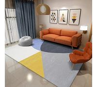 Felpudo Entrada Casa Geometría Blanca Dorada Felpudo Exterior Poliéster Alfombra Salon Lavable Alfombra Entrada Casa Suave Engrosar Alfombras de Habitacion Antideslizante Tapete 40x60cm