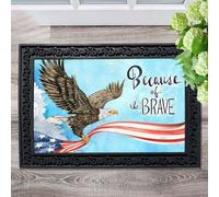 Felpudo Entrada casa Gracias al Felpudo del águila Valiente