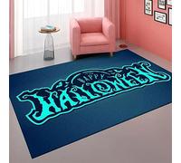 Felpudo Entrada Casa Halloween Azul Felpudo Exterior Poliéster Alfombra Salon Lavable Alfombra Entrada Casa Suave Engrosar Alfombras de Habitacion Antideslizante Tapete 150x200cm