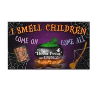 Felpudo Entrada casa Halloween, huelo a niños. ¡Vengan Todos! Felpudo de Aula.