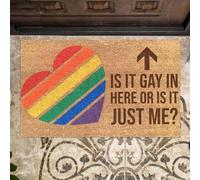 Felpudo Entrada casa ¿Hay Mucho Ambiente Gay aquí o Solo me lo Parece a mí? Felpudo LGBT. Regalo para Amigos, Familiares o como Regalo de cumpleaños.