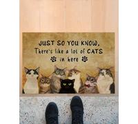 Felpudo Entrada casa Hay un montón de Gatos aquí (Felpudo)